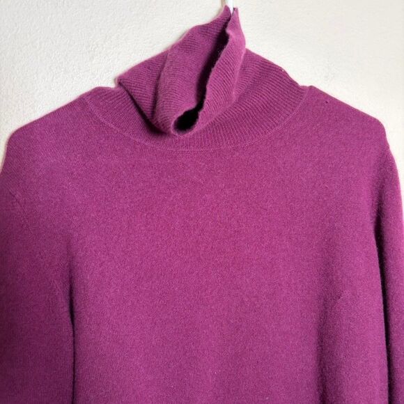 Vintage Valerie Stevens Sweater Women's Large Two Ply Cashmere Hong Kong Purple - Picture 2 of 9